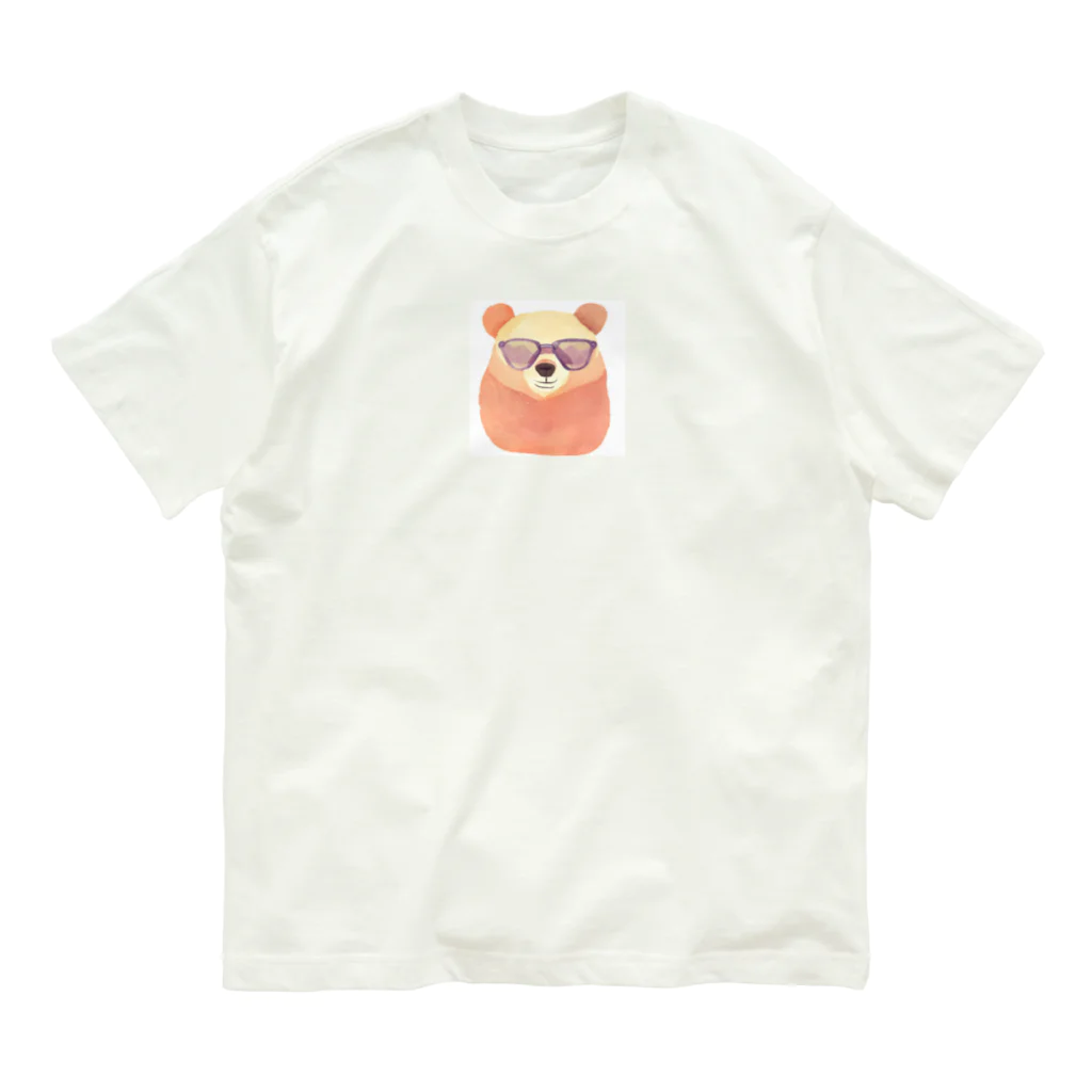 さとうさしみ。のメガネっクマ① オーガニックコットンTシャツ