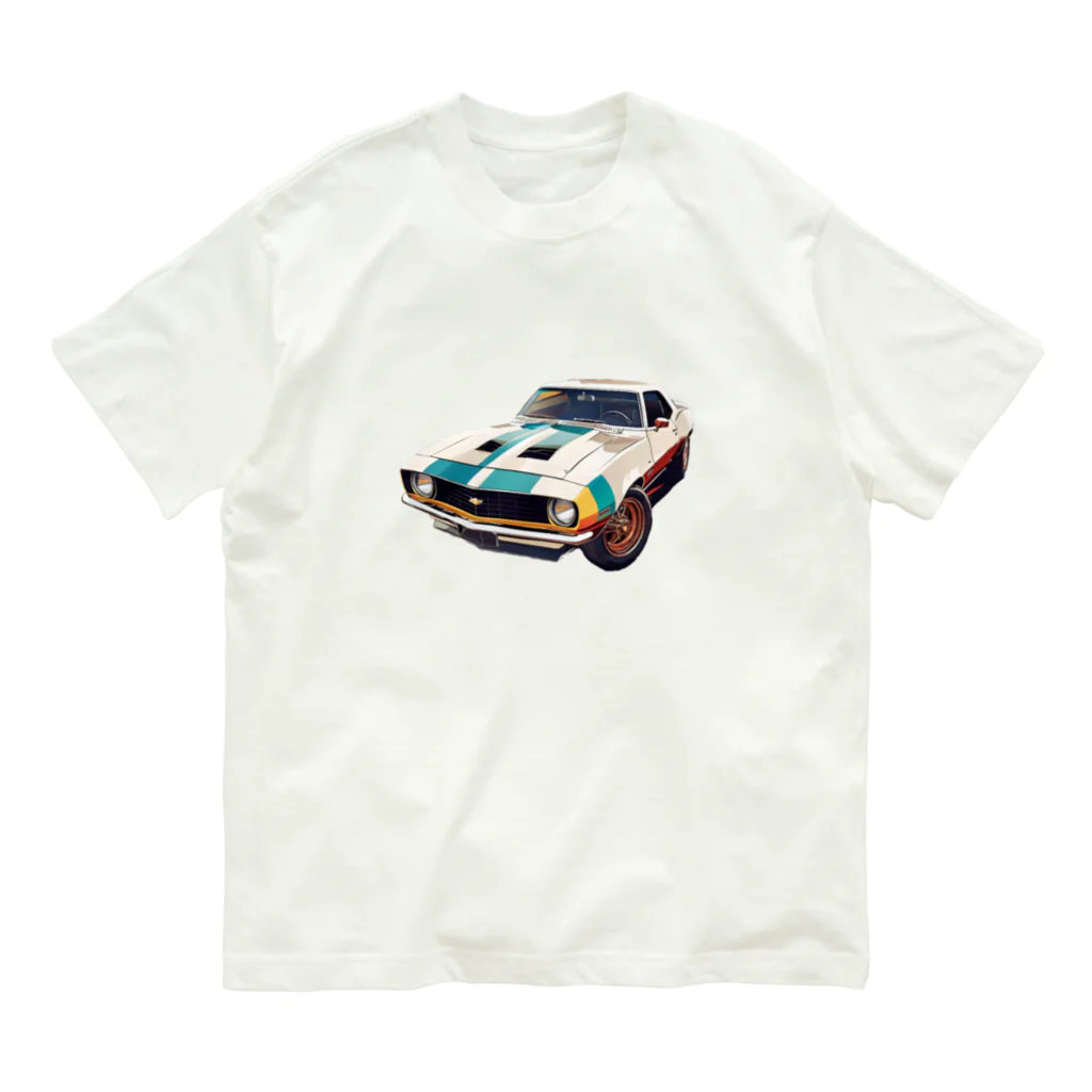 wowwooのOld Chevrolet Camaro オーガニックコットンTシャツ