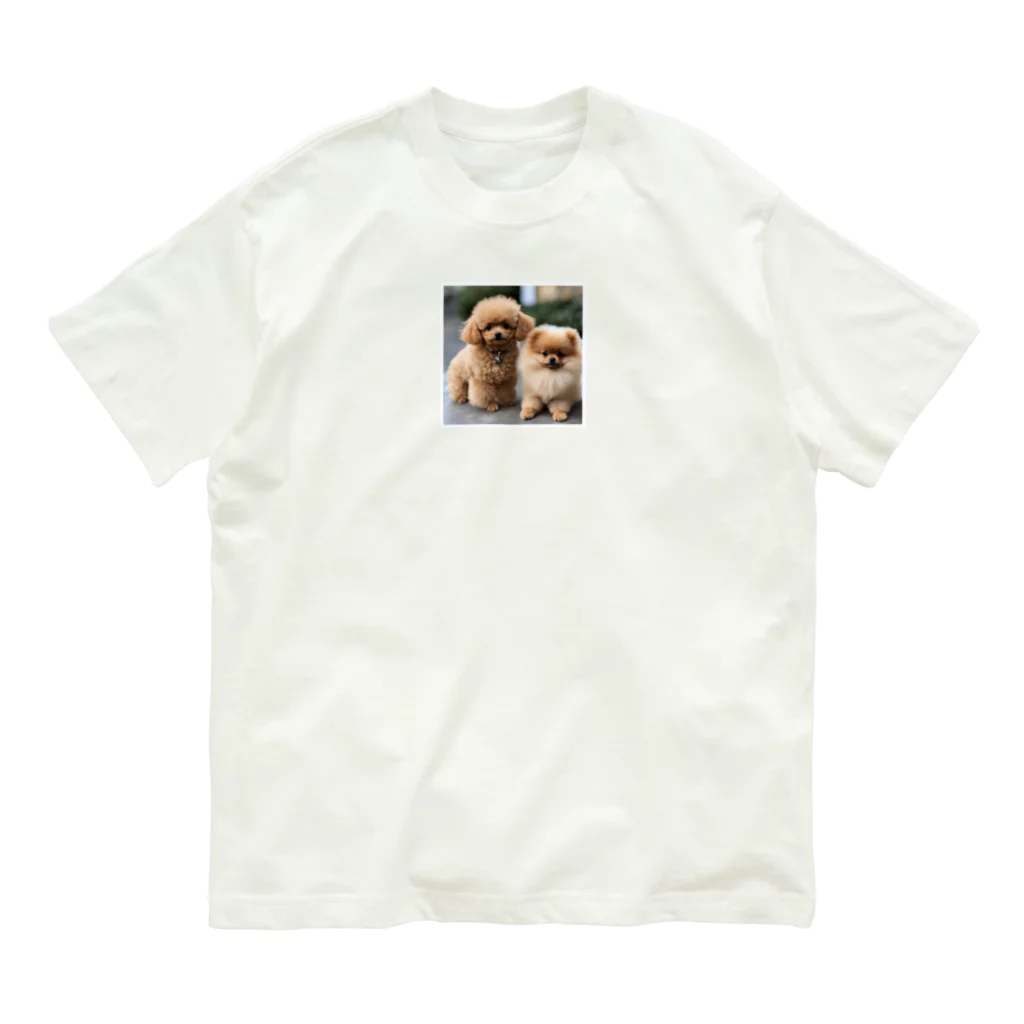 respect-tのトイプードルとポメラニアン Organic Cotton T-Shirt