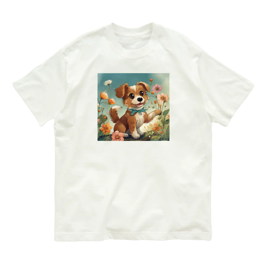 Happy Shopの犬キラキラ Organic Cotton T-Shirt