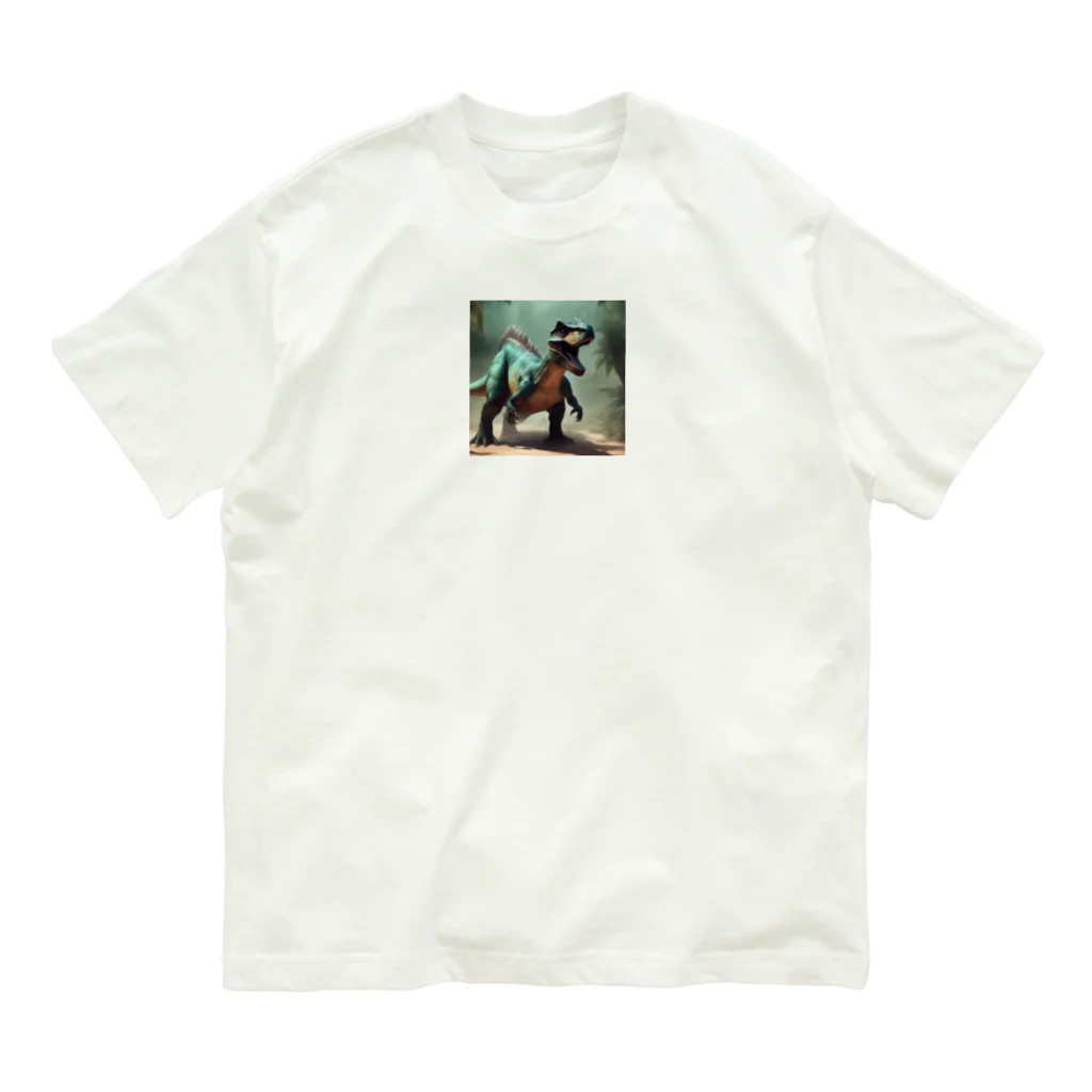 Superherooの発光する鱗を持つ恐竜 Organic Cotton T-Shirt