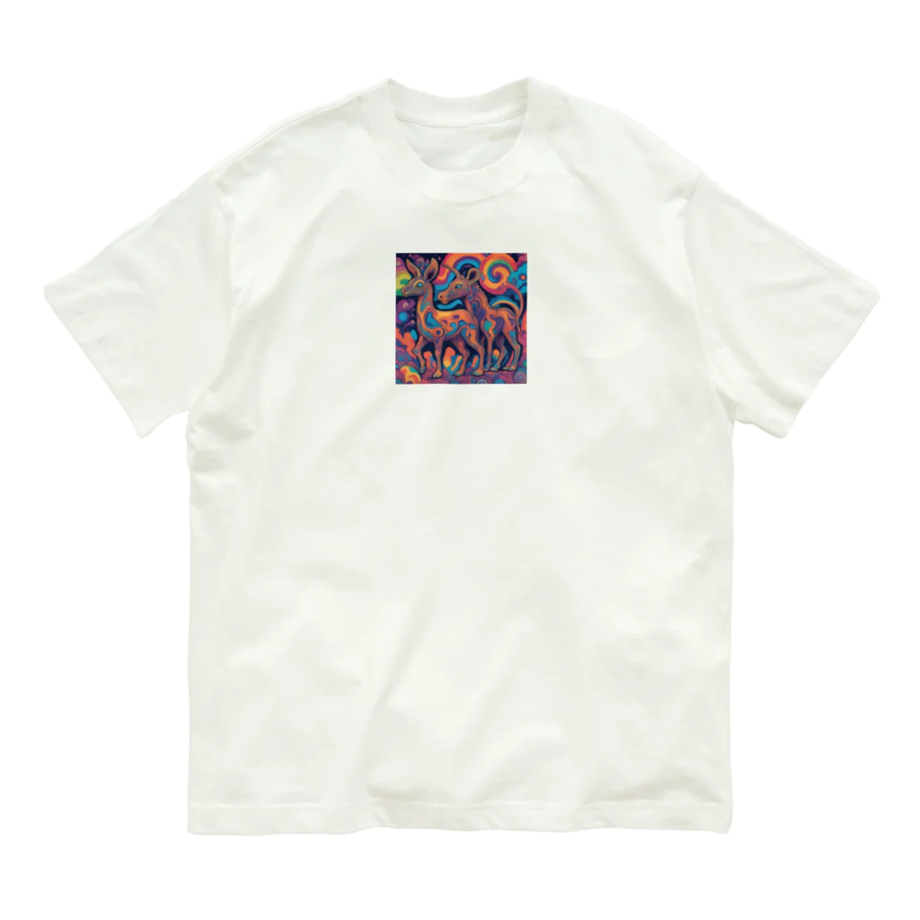 サイケデリックな世界の奇妙な動物達 Organic Cotton T-Shirt