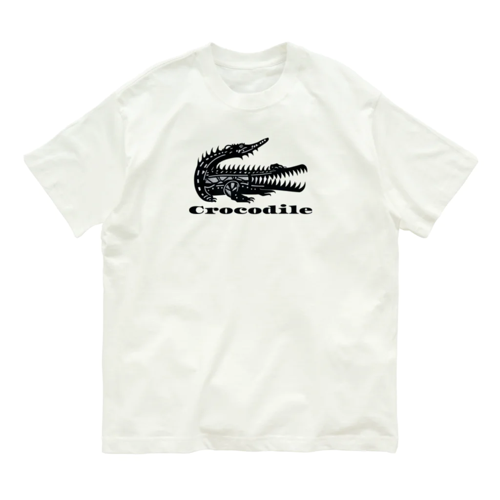 ファンシーTシャツ屋のトライバルクロコダイル Organic Cotton T-Shirt