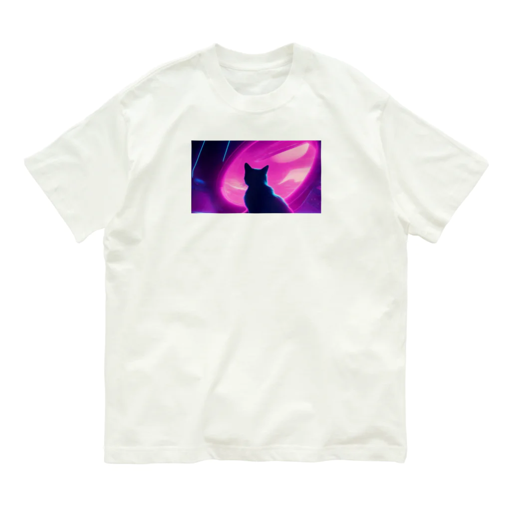 ParadigmStar　パラダイムスターの空に思いはせる猫 Organic Cotton T-Shirt