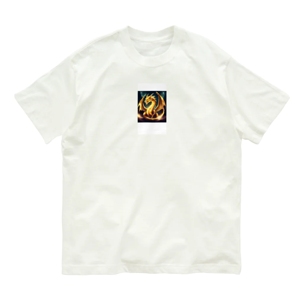 SUZURIの神々しいドラゴン オーガニックコットンTシャツ