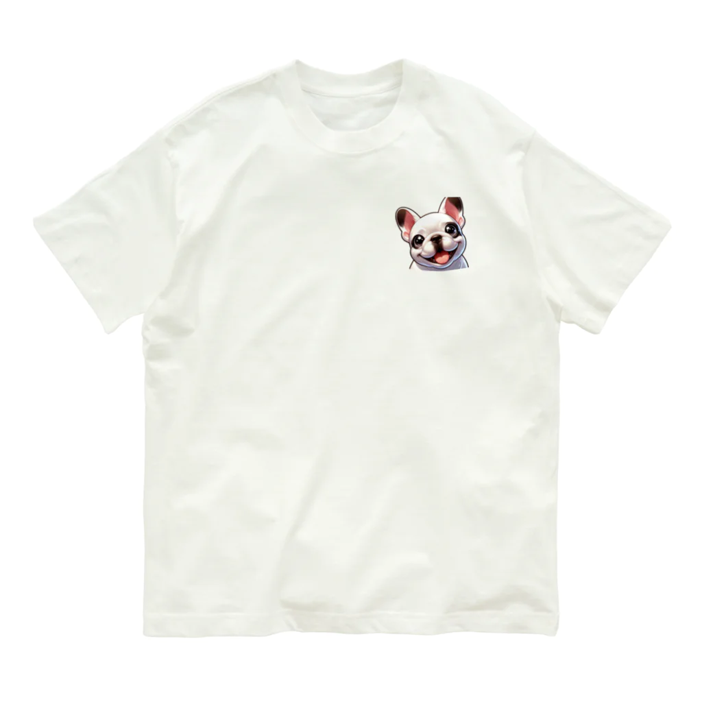 しらたまのニコニコしらちゃん オーガニックコットンTシャツ