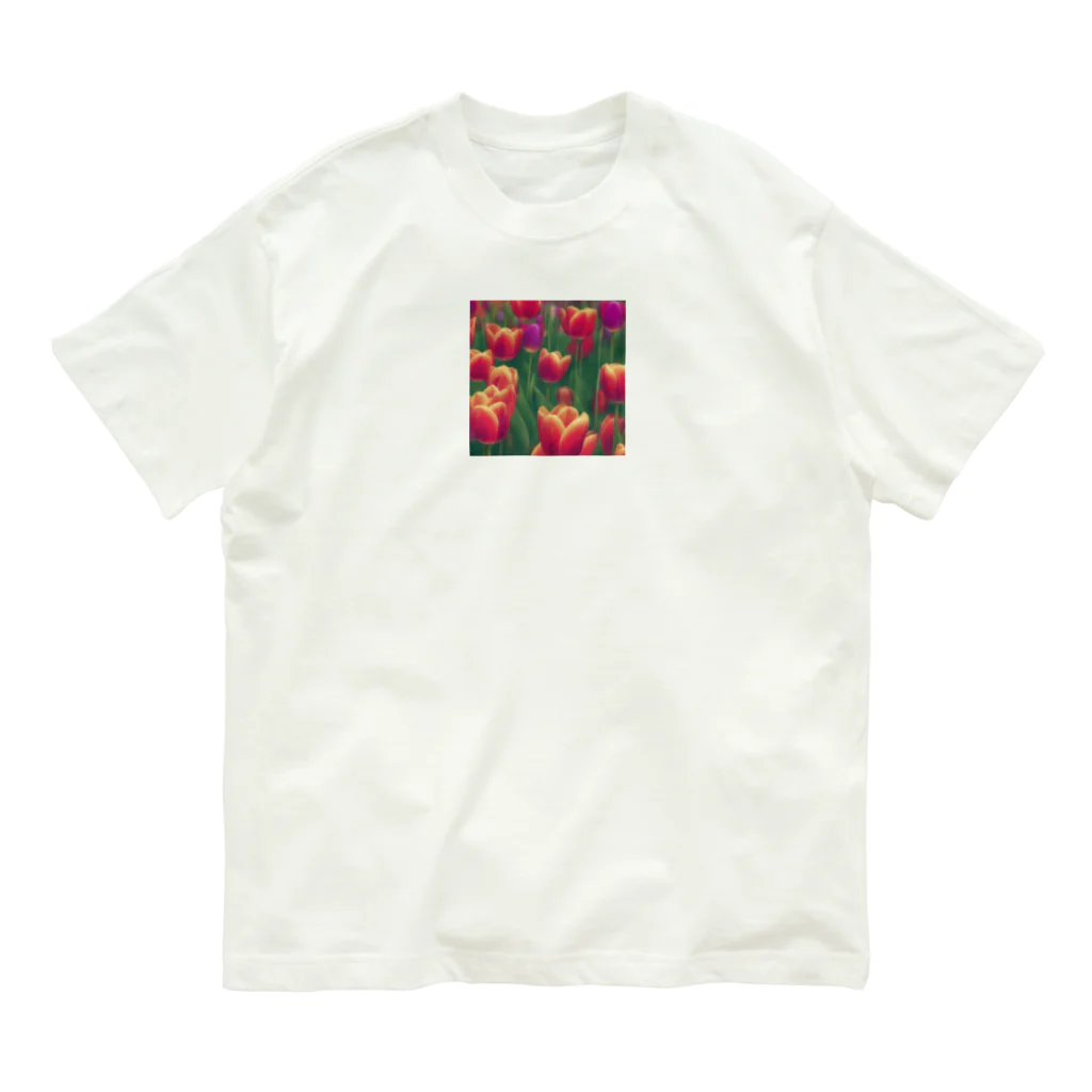 jmdapuwmdのチューリップ オーガニックコットンTシャツ