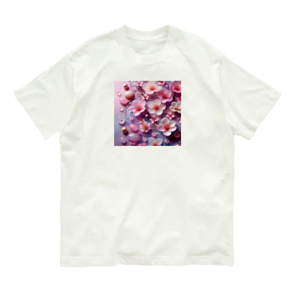 終わらない夢🌈の桜🌸 オーガニックコットンTシャツ