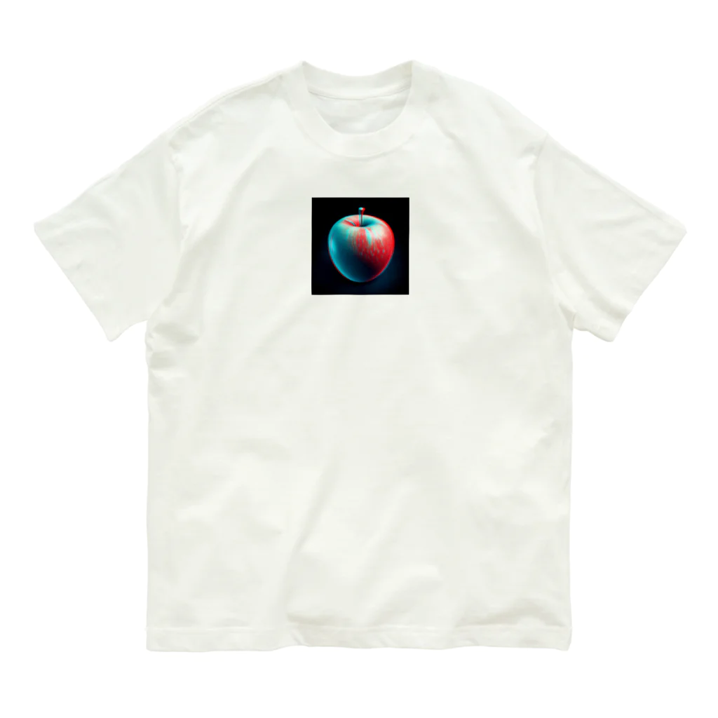 godo_dioの３D　立体視　リンゴ Organic Cotton T-Shirt