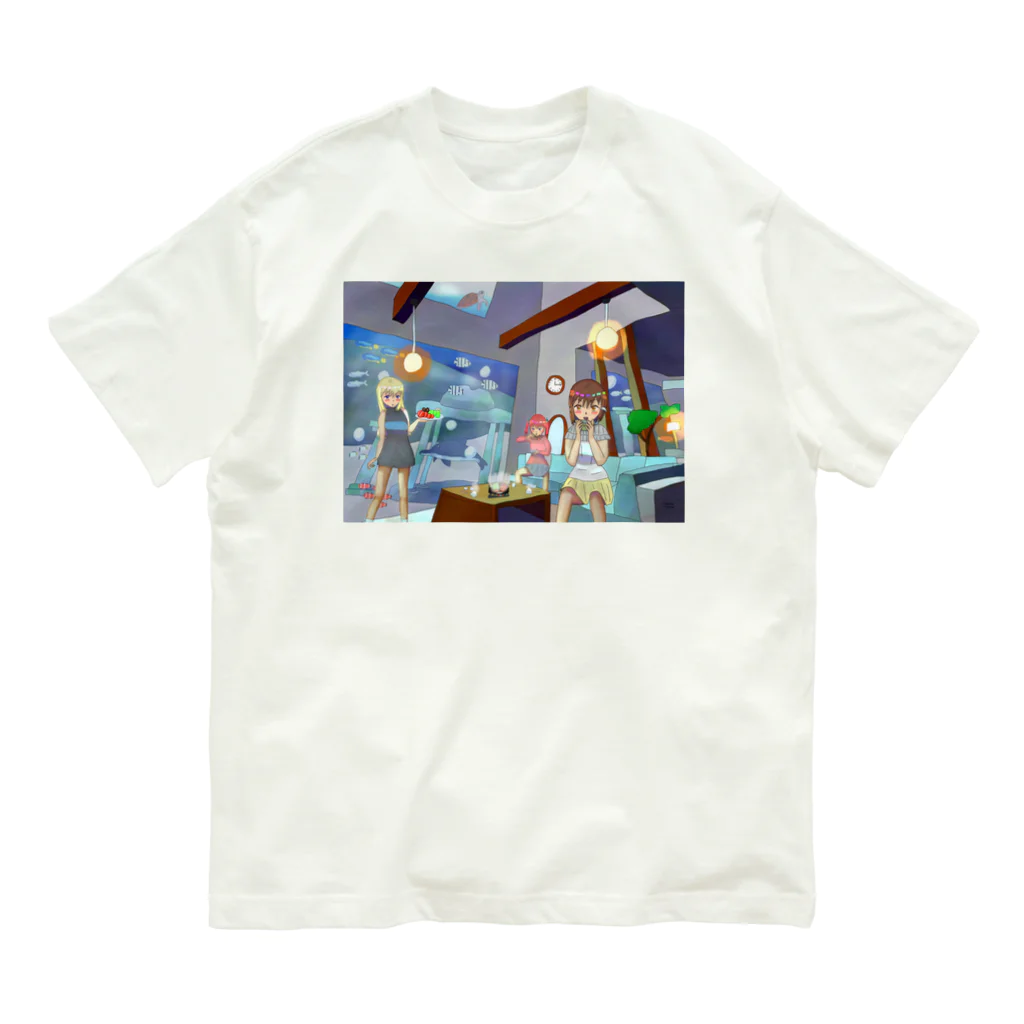 きなこもちの小屋２号店の海の中の家の鍋パーティー Organic Cotton T-Shirt