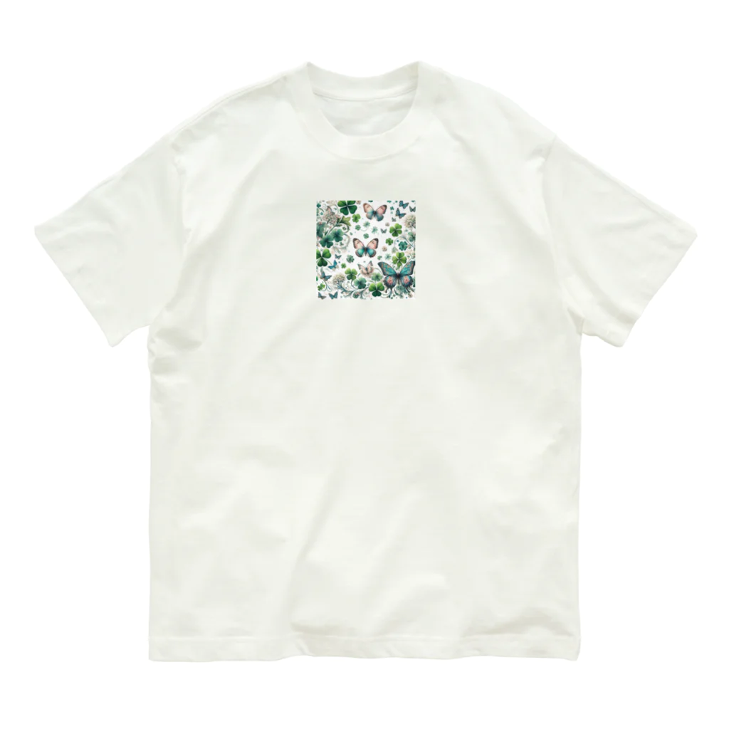 Lovers-chapelの四葉のクローバー Organic Cotton T-Shirt