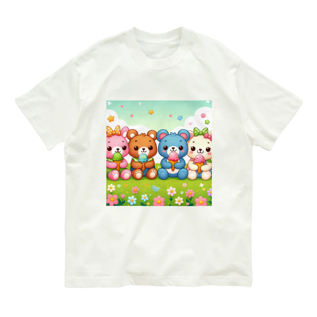 mitusan777の可愛いクマ４姉妹 Organic Cotton T-Shirt