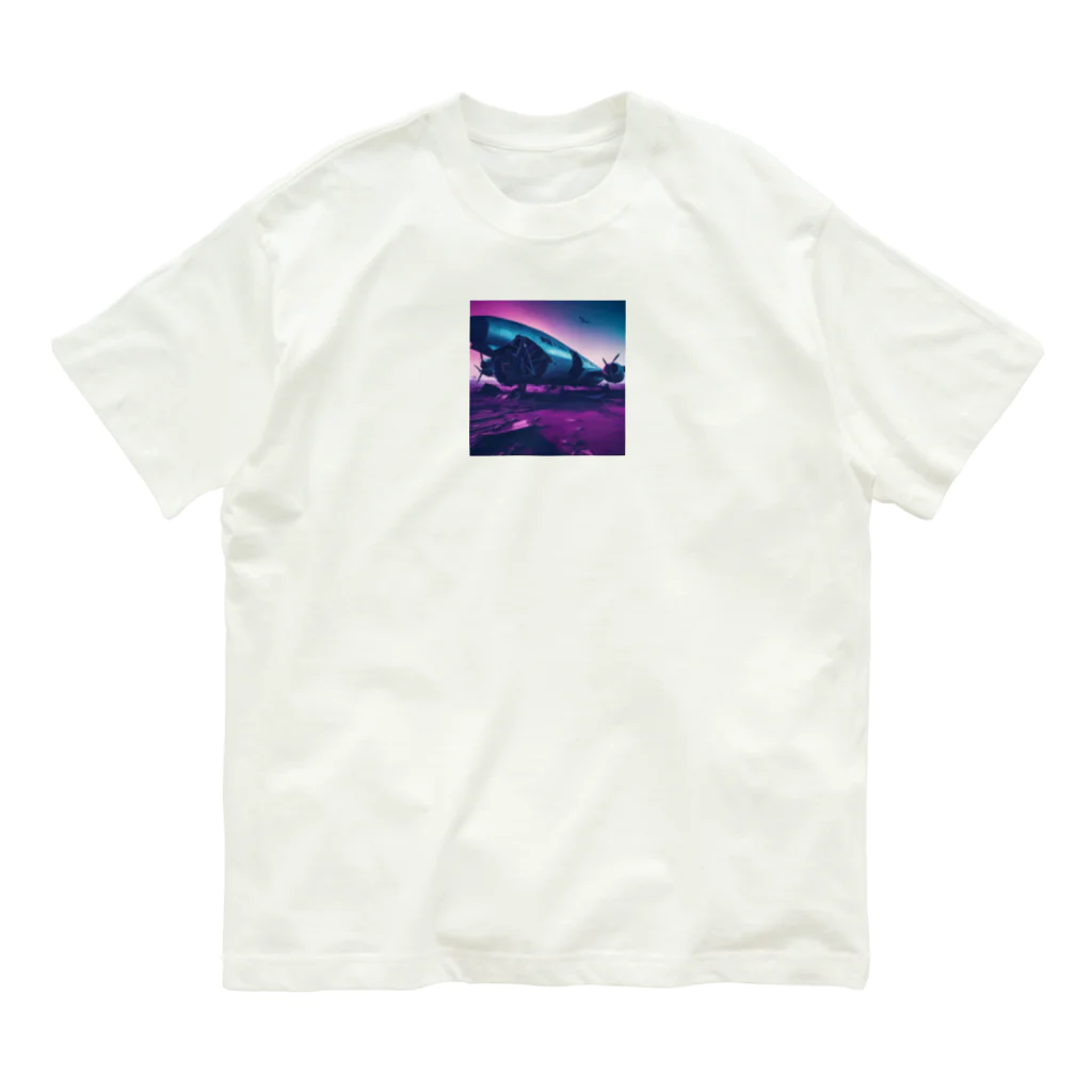 shell_hutの空港跡地に残る墜落した航空機の残骸 Organic Cotton T-Shirt