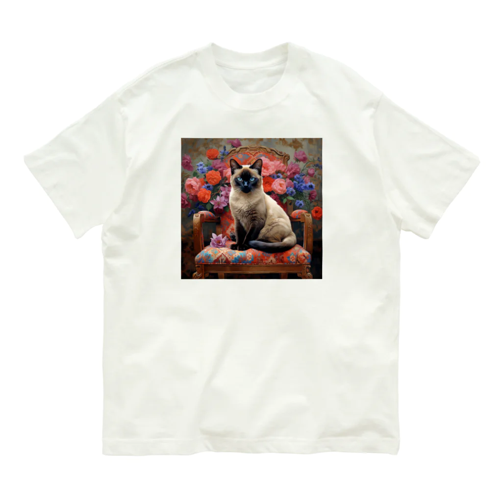 MILIAのシャム猫 Organic Cotton T-Shirt