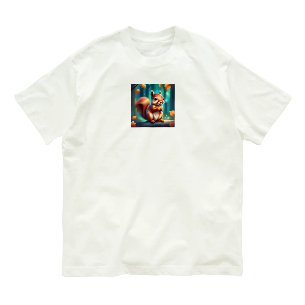 emi0215の可愛いリスのイラストグッズ Organic Cotton T-Shirt