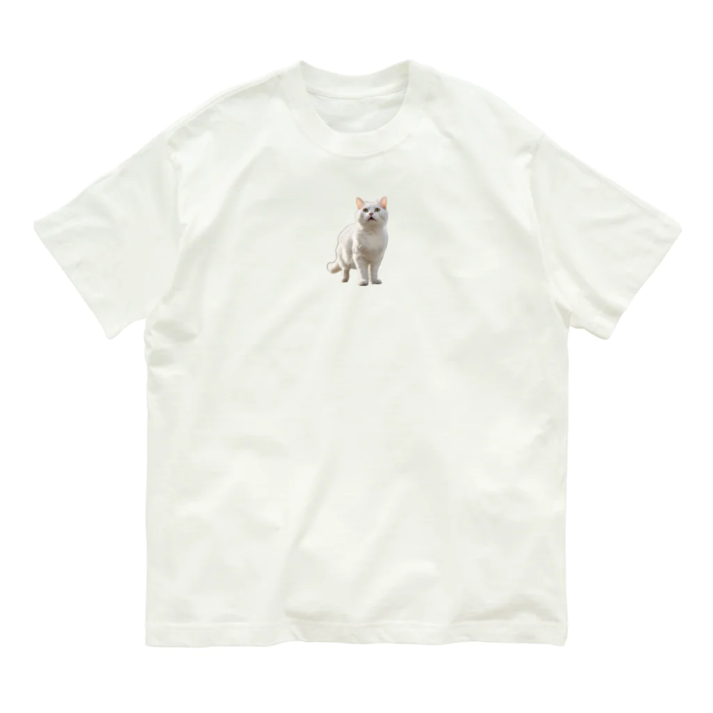 kiryu-mai創造設計の白猫ちゃん Organic Cotton T-Shirt