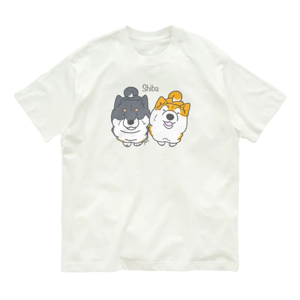 しぇるーののむっちり柴犬くん Organic Cotton T-Shirt