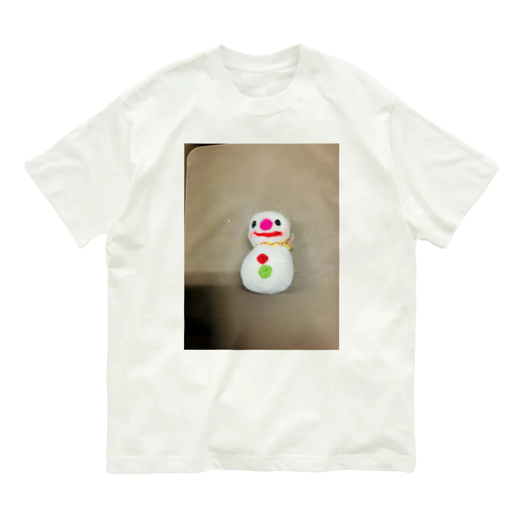 ポメラニアンのアリスくんの雪だるまの東海さん Organic Cotton T-Shirt