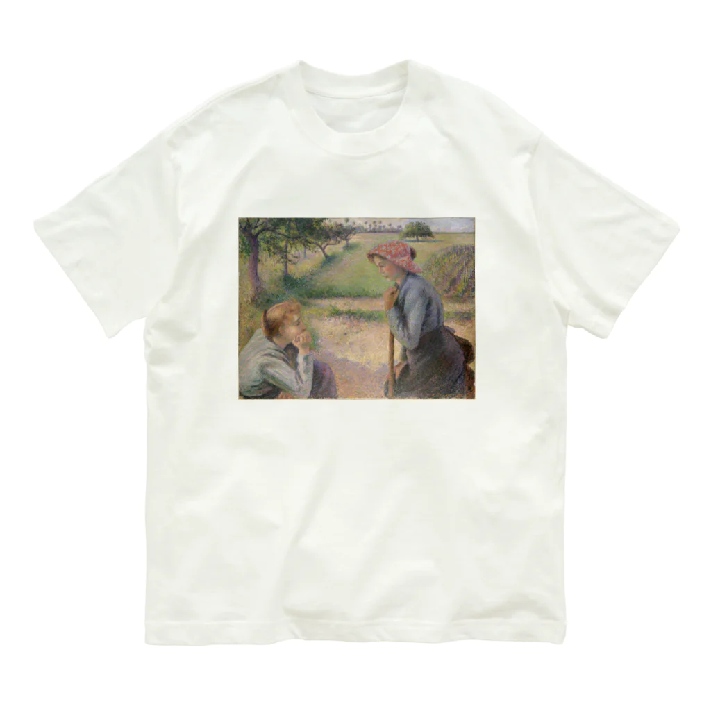 世界美術商店の2人の若い農夫 / Two Young Peasant Women オーガニックコットンTシャツ