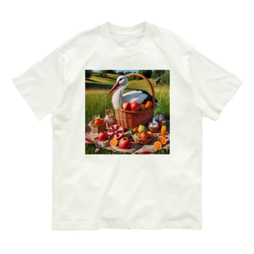 Kai🐚のコウノトリがやってきた！/ Organic Cotton T-Shirt