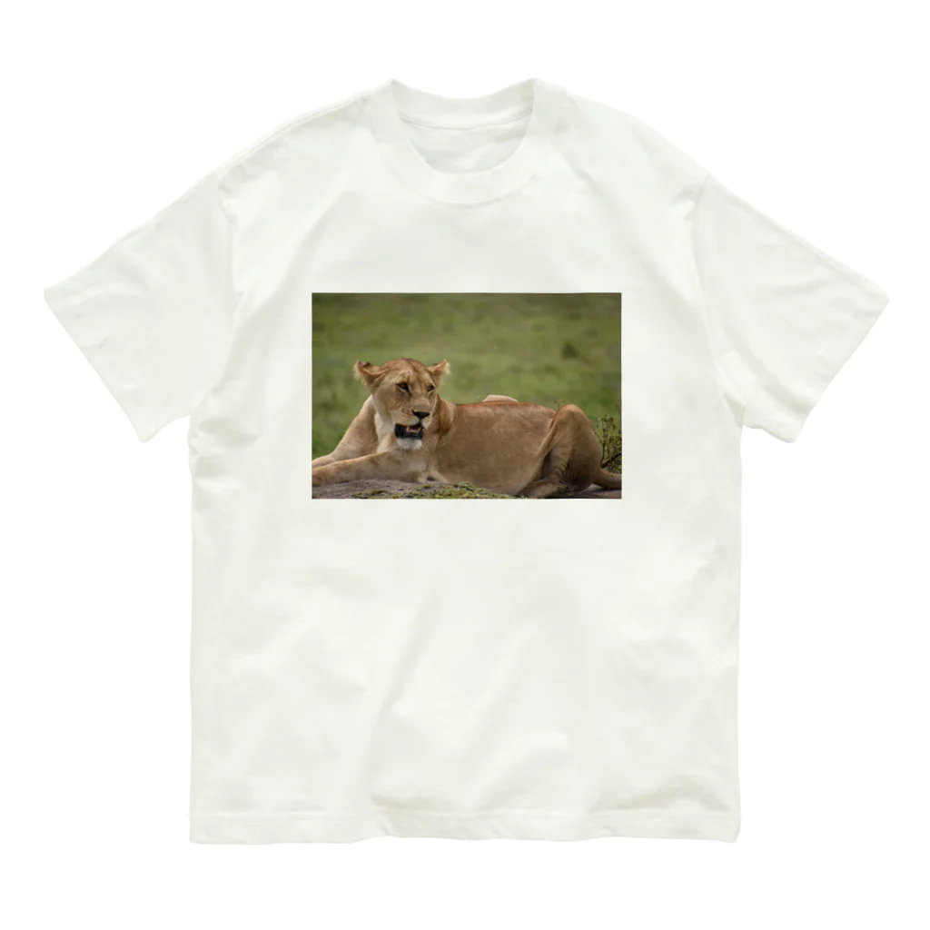 mayura_photoのサバンナのメスライオン Organic Cotton T-Shirt