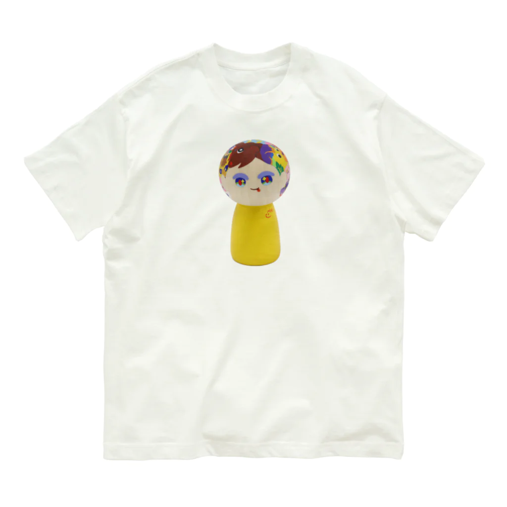 こけしガールズのこけしガールズ　きらりちゃん オーガニックコットンTシャツ