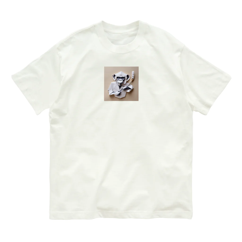 yumiceのice meets　オリガミチンパンジー Organic Cotton T-Shirt