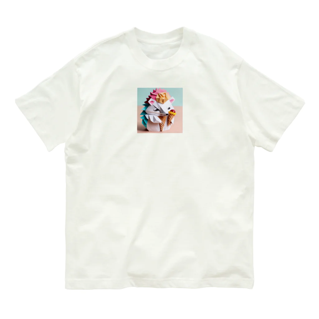 yumiceのice meets オリガミハリネズミ Organic Cotton T-Shirt