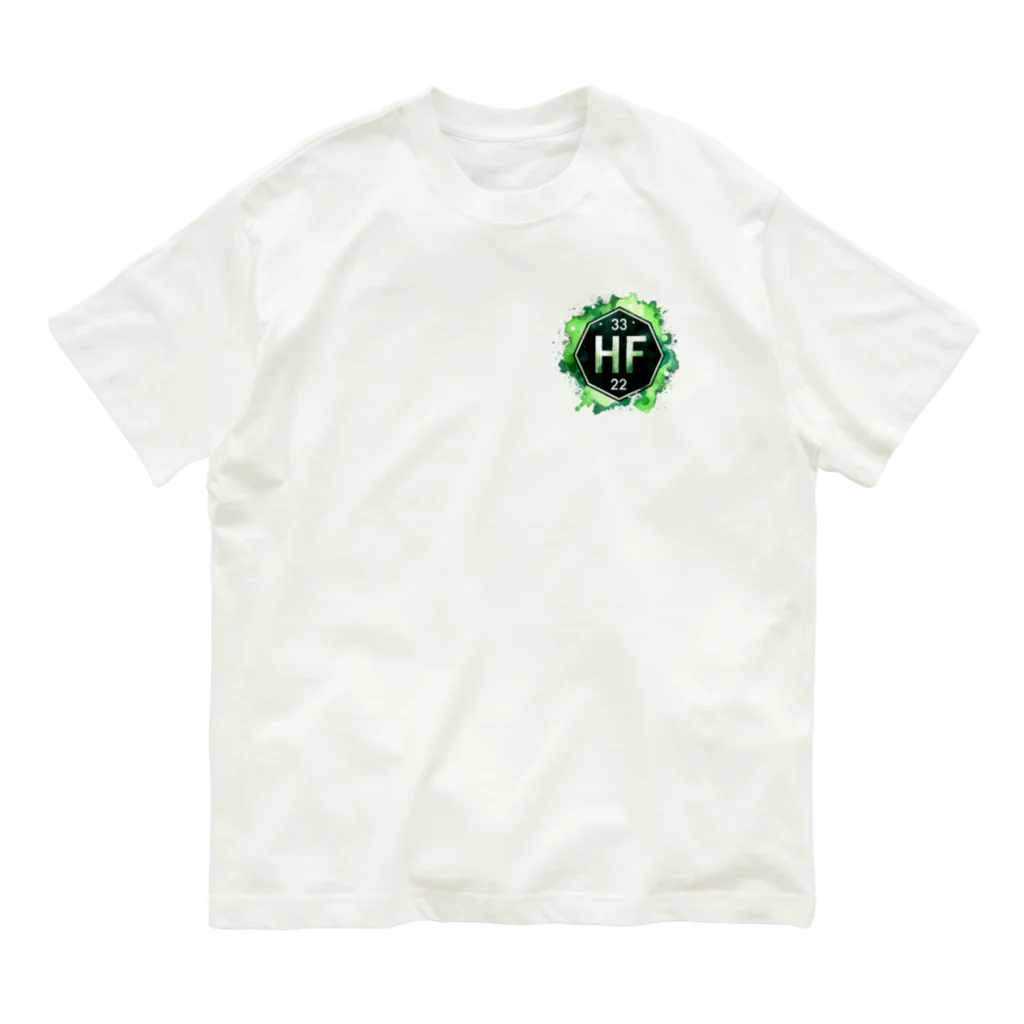 science closet（科学×ファッション）の元素シリーズ　~ハフニウム Hf~ オーガニックコットンTシャツ