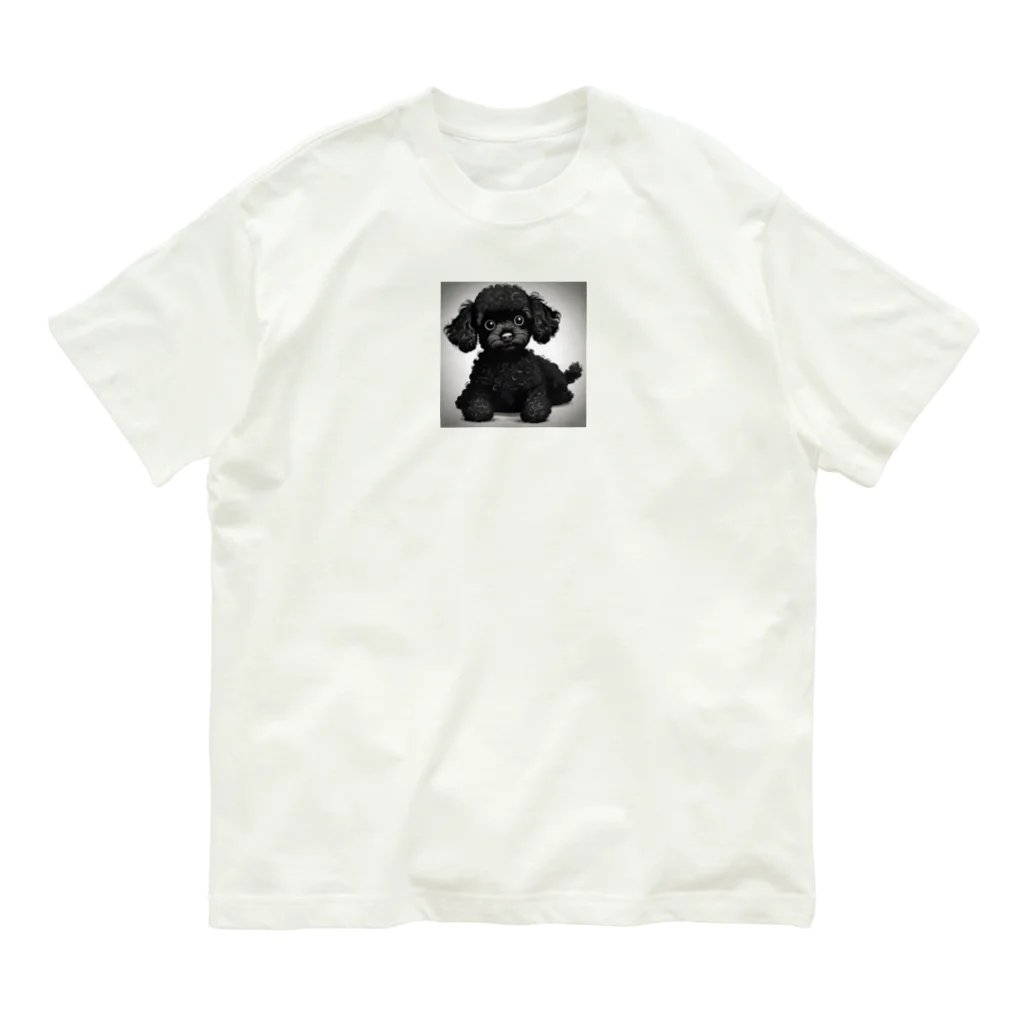 kuuchan0613の可愛い黒色トイプードルグッズ Organic Cotton T-Shirt