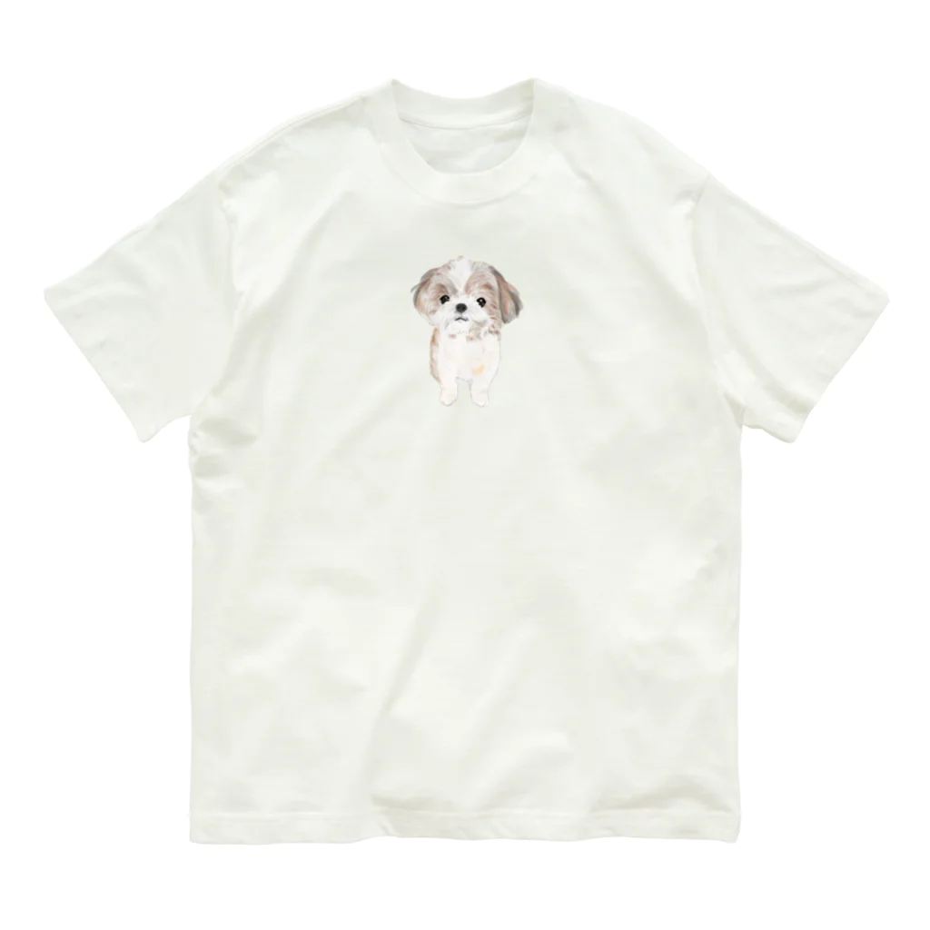 hanapecha_wannyanのシーズーちゃんおすましポーズ オーガニックコットンTシャツ