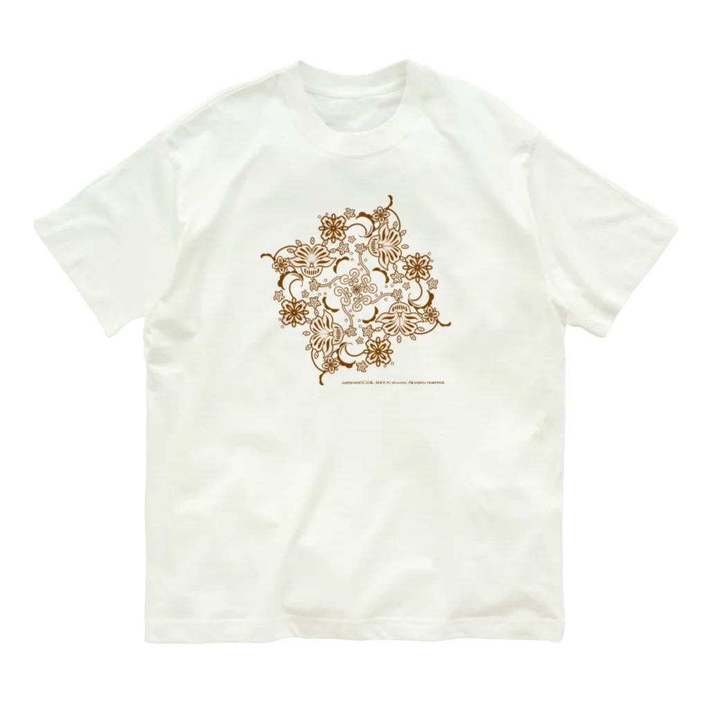 ファンシーTシャツ屋のゴールドフラワー Organic Cotton T-Shirt