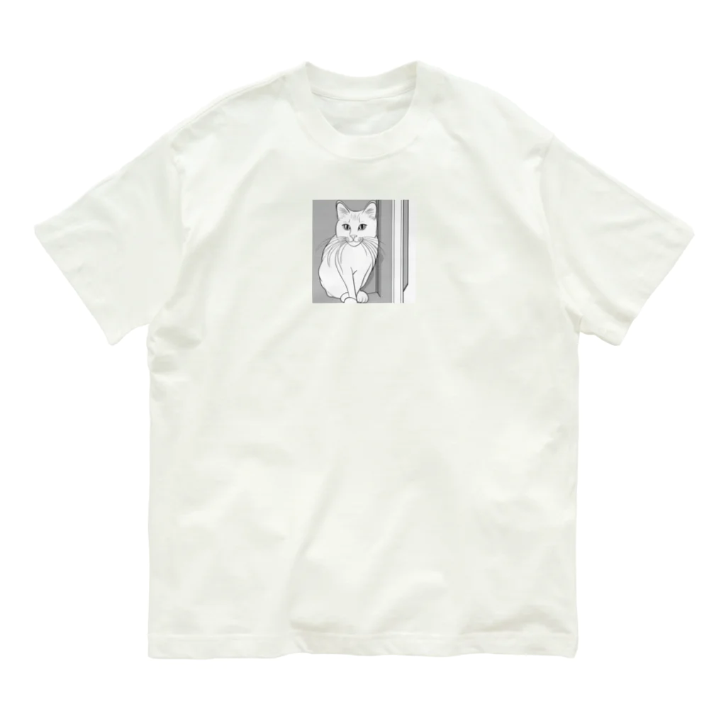 uq230528_suzuのネコ３ Organic Cotton T-Shirt