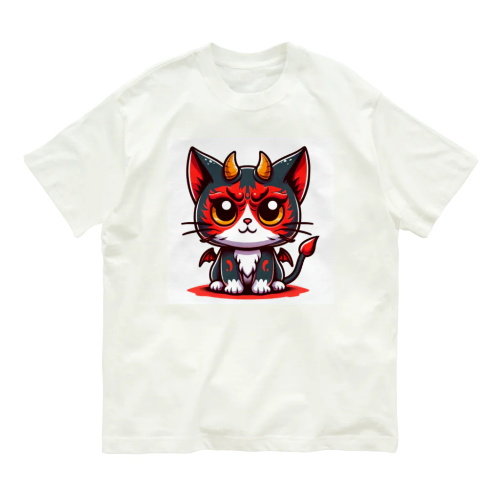 zuuu-の！結構強い悪魔にゃんこ！ オーガニックコットンTシャツ