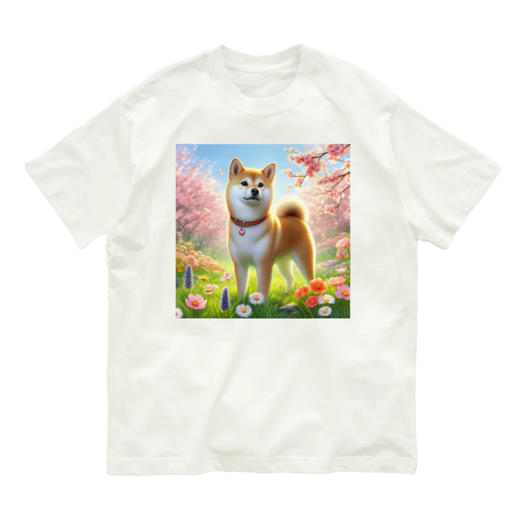 ANTARESの春の柴犬の冒険 Organic Cotton T-Shirt