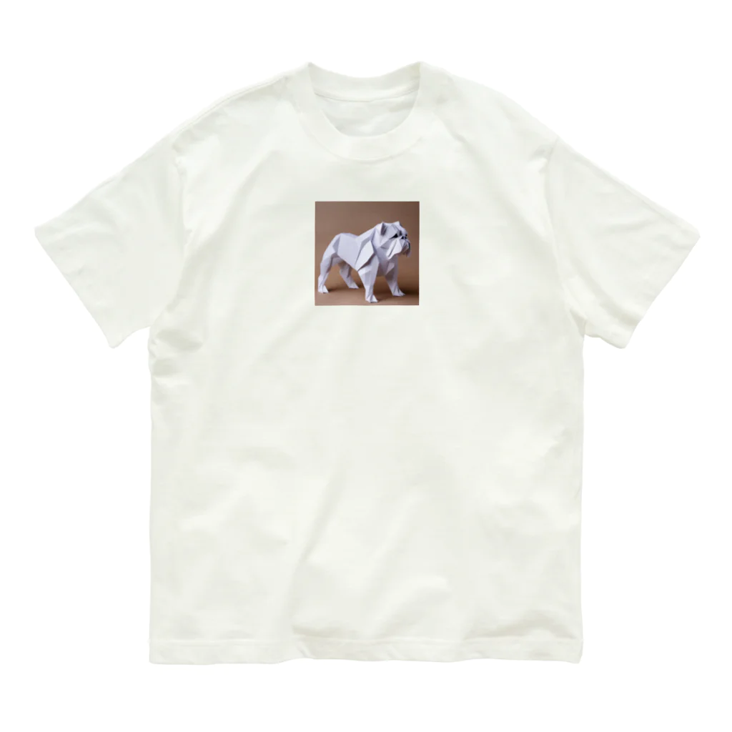 barisukaのマッチョなブルドッグ オーガニックコットンTシャツ