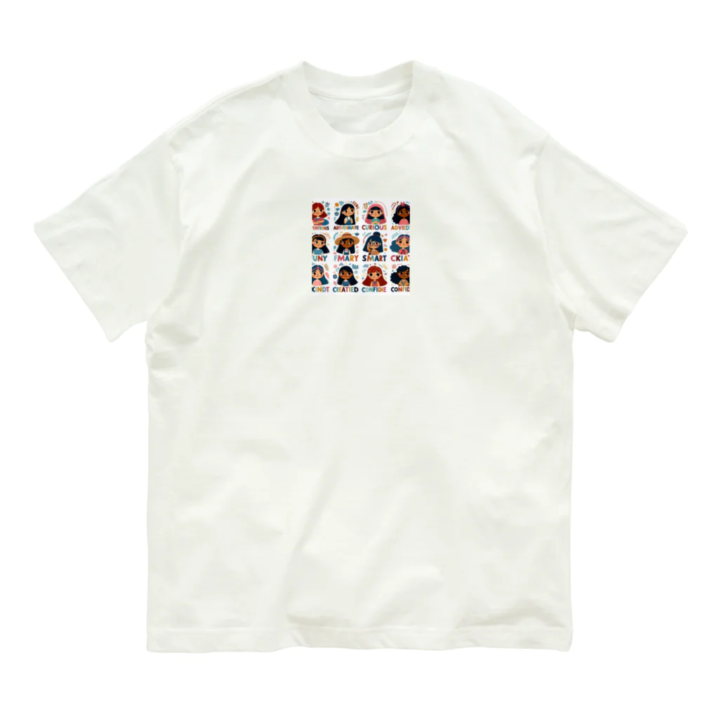 emi0215の乙女達言葉シリーズグッズ オーガニックコットンTシャツ