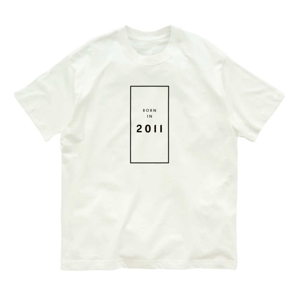 Identity brand -sonzai shomei-の【生年】BORN in 2011 / 2011年生 オーガニックコットンTシャツ