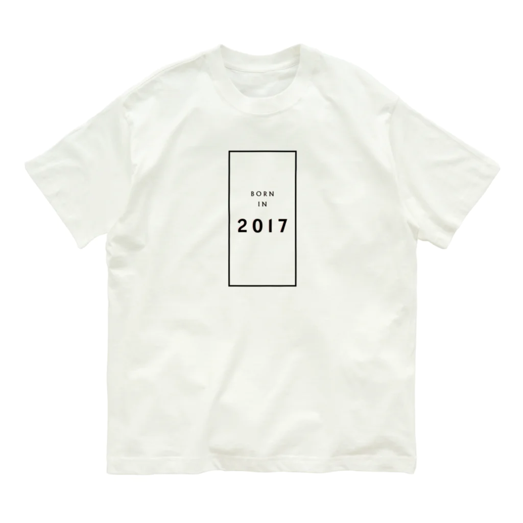 Identity brand -sonzai shomei-の【生年】BORN in 2017 / 2017年生 オーガニックコットンTシャツ