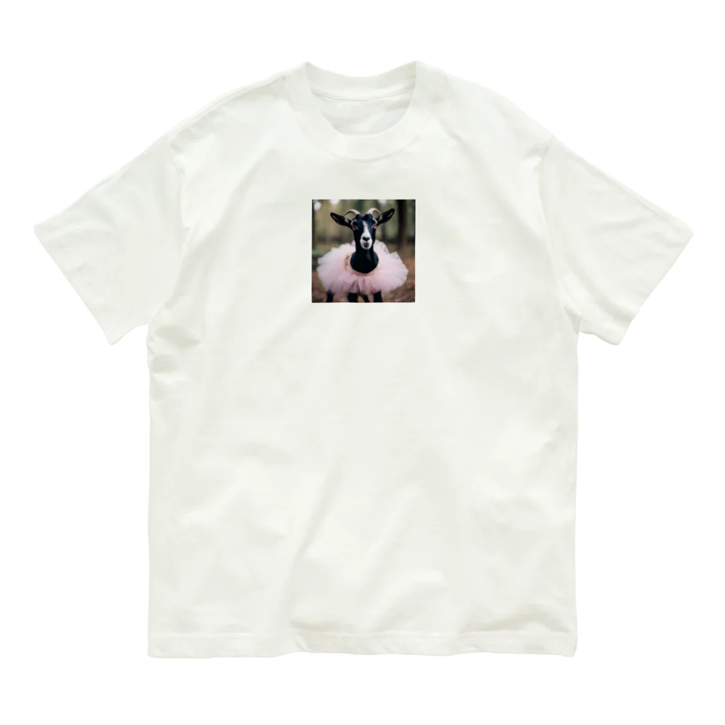 PATANOのバレリーナヤギちゃん Organic Cotton T-Shirt