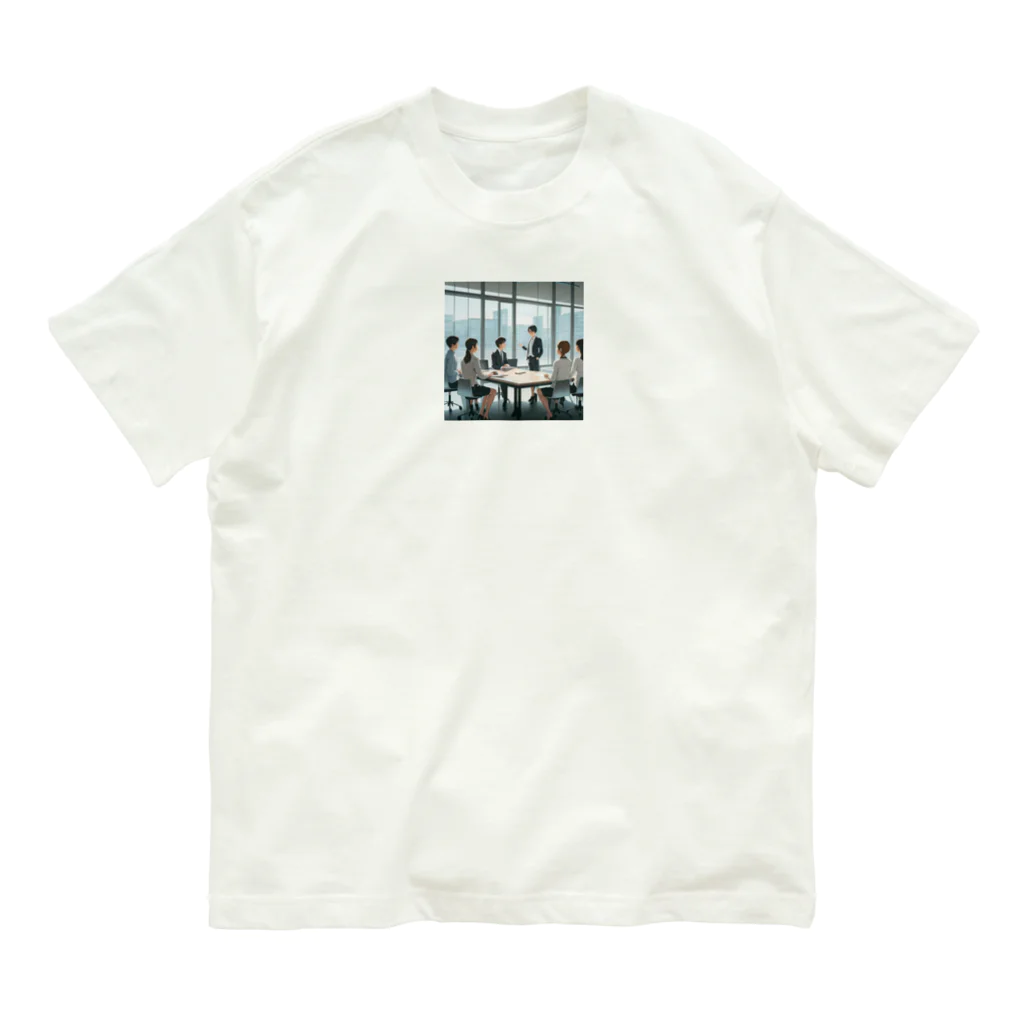 なお（ｻﾗﾘｰﾏﾝ）＠AI使って情報発信中の会議中＠サラリーマン Organic Cotton T-Shirt