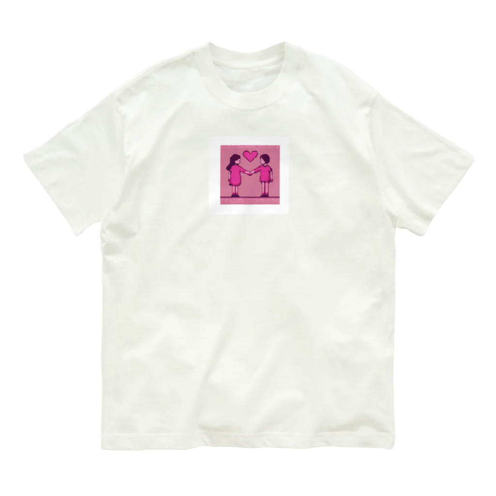 okkemiramaのハートの子どもたち オーガニックコットンTシャツ