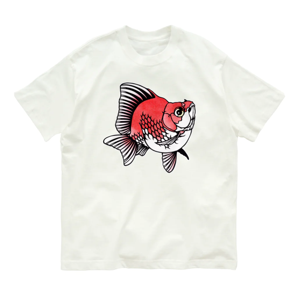 金魚切り絵 雅人-masato-の琉金 オーガニックコットンTシャツ