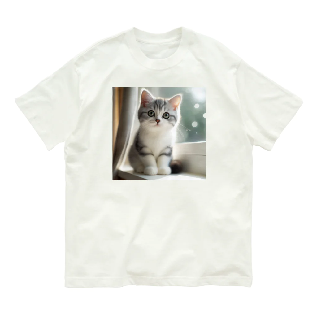 nico711のアメショちゃん オーガニックコットンTシャツ