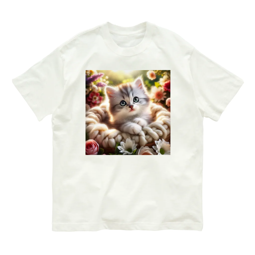 Cute! Salesの子猫 オーガニックコットンTシャツ