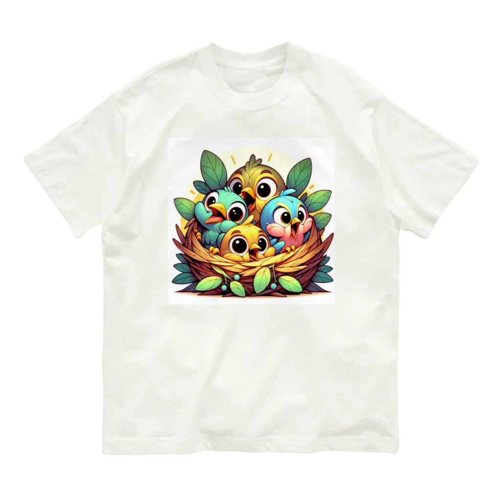 ラディアンス・ストアの元気な赤ちゃん鳥 Organic Cotton T-Shirt