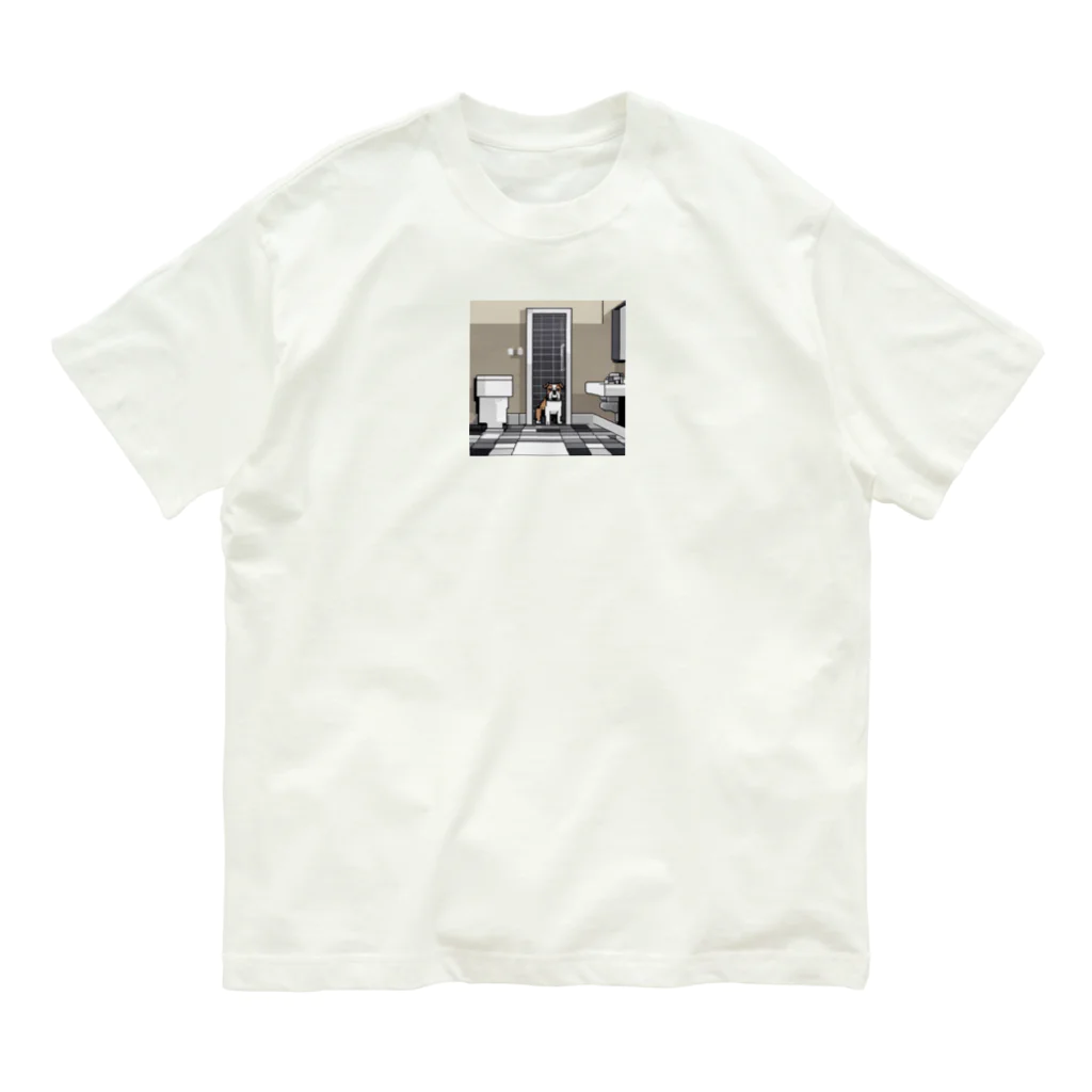 barisukaのバスルームのブルドッグ Organic Cotton T-Shirt