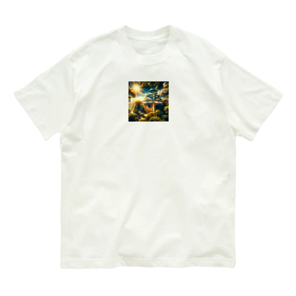 戦国時代マニアの夏の輝きを放つ大阪城 Organic Cotton T-Shirt