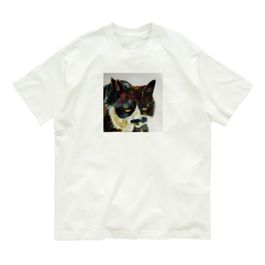 silomalo-の渋い猫 オーガニックコットンTシャツ