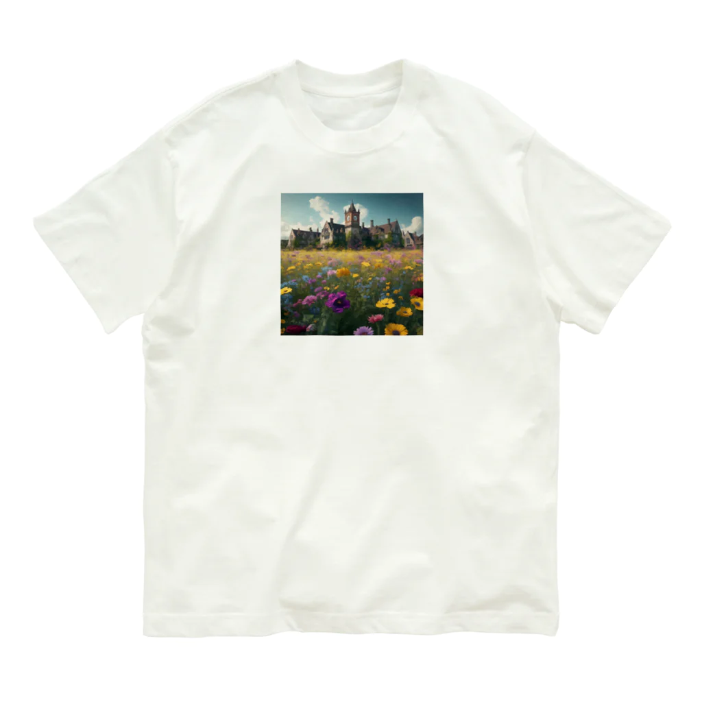 ハピネスの廃墟と花 Organic Cotton T-Shirt